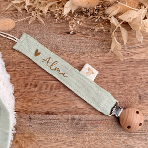 Attache tétine – Cadeau personnalisé – Henriette & Co