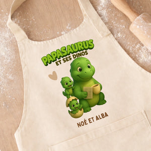 Tablier -PapaSaurus – Cadeau personnalisé – Henriette & Co