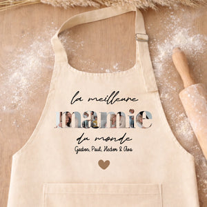 Tablier mamie personnalisé motif Photos Mamie avec photos — henrietteandco