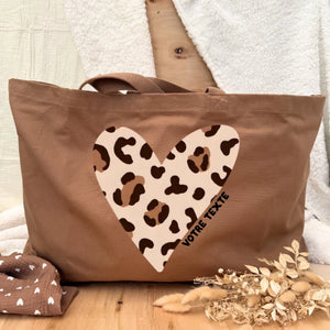 Cabas maîtresse personnalisé prénom — cadeau fin d'année scolaire henrietteandco atelier France