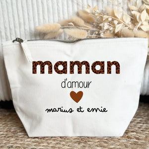 Trousse de toilette personnalisée Amor avec prénom — cadeau henrietteandco