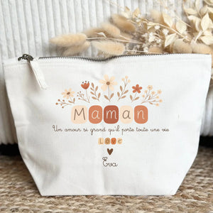 Trousse - Flora maman – Cadeau personnalisé – Henriette & Co