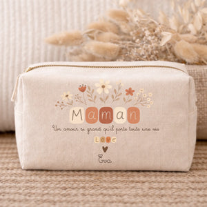 Trousse - Flora maman – Cadeau personnalisé – Henriette & Co