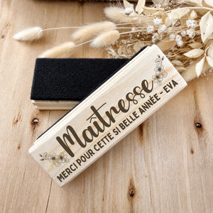 Brosse - Fleurs – Cadeau personnalisé – Henriette & Co