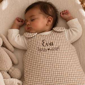 Gigoteuse bébé personnalisée avec prénom TOG 3 — cadeau naissance henrietteandco