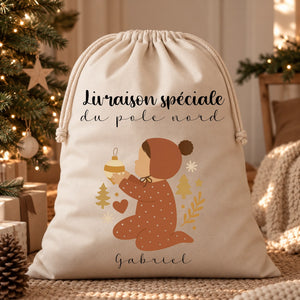 Hotte Noël – Cadeau personnalisé – Henriette & Co
